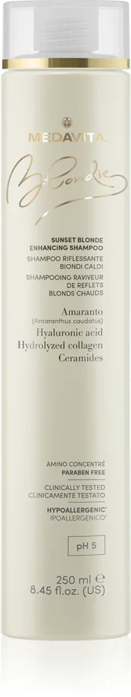 Medavita Blondie Sunset Blonde Enhancing Shampoo - Шампунь для светлых волос для подчеркивания цвета волос, 250 мл