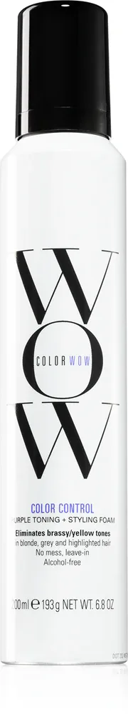 Color WOW Color Control Purple Toning + Styling Foam - Тонирующая пена для волос блонд и с балаяжем, 200 мл