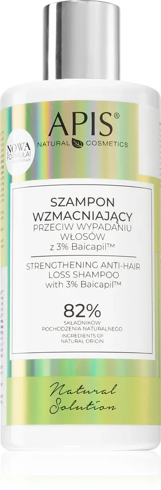 Apis Natural Cosmetics Natural Solution 3% Baicapil - Укрепляющий шампунь против выпадения волос, 300 мл