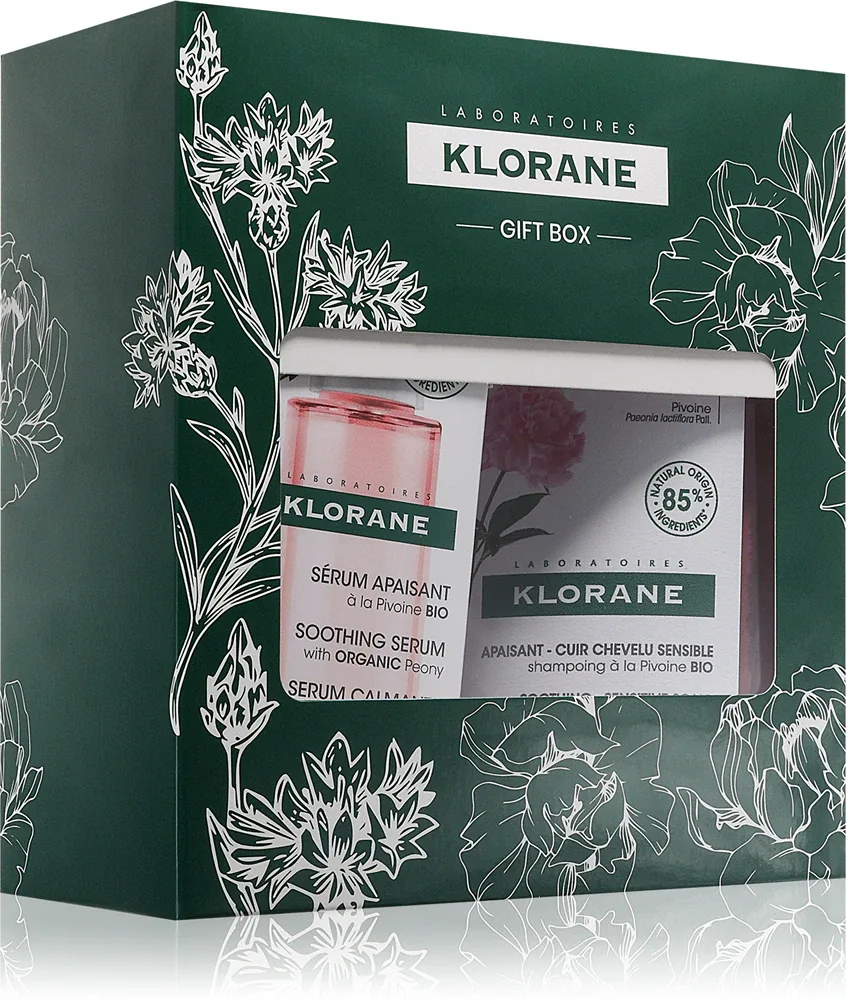 Klorane Peony Bio - Подарочный набор для волос, 2 шт
