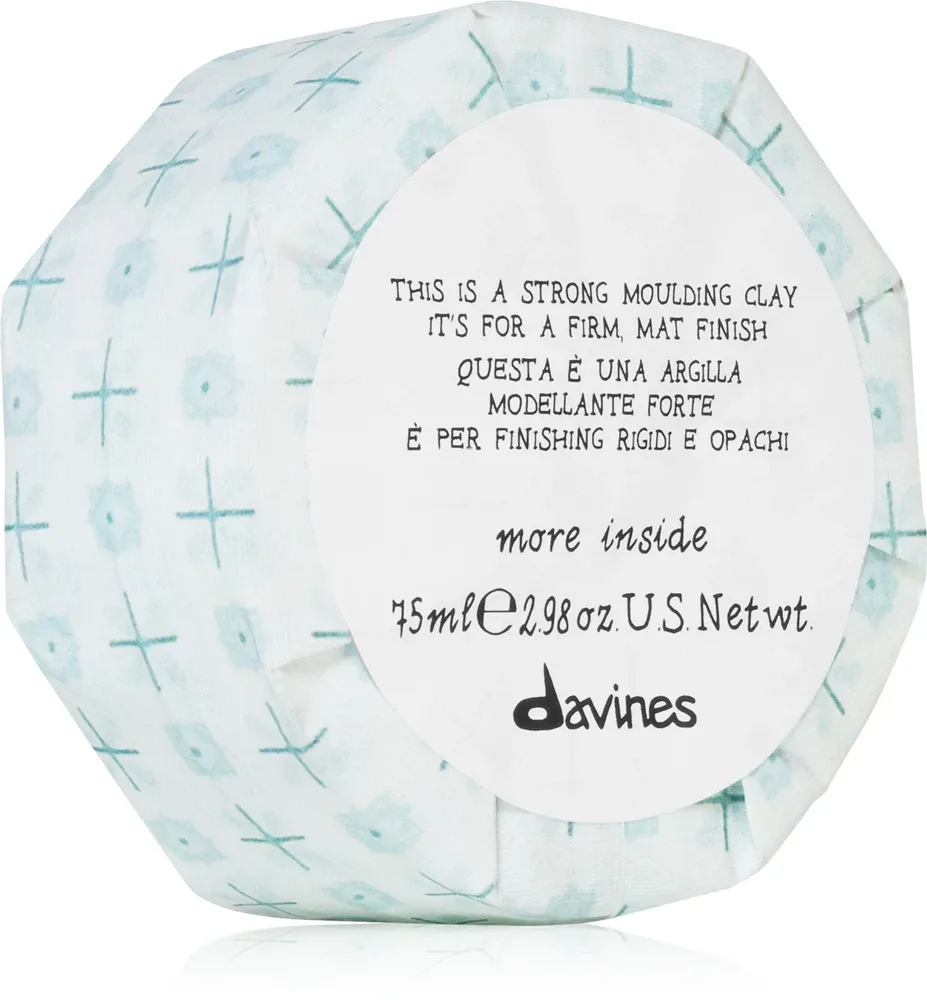 Глина для укладки волос Davines More Inside Strong Moulding Clay сильной фиксации, с матовым эффектом, 75 мл