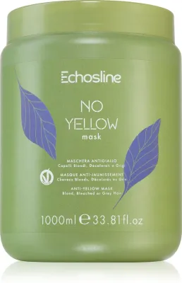 Echosline No Yellow Mask - Маска для волос, нейтрализующая желтоватые оттенки, 1000 мл