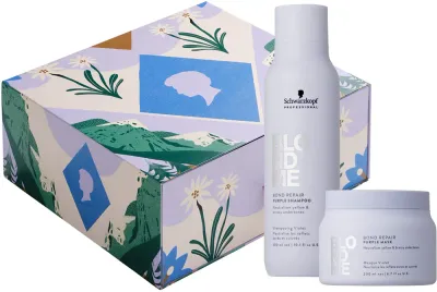 Schwarzkopf Professional Blondme Purple Gift Set - Подарочный набор для волос блонд, 2 шт