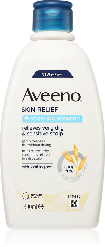 Шампунь для волос Aveeno Skin Relief успокаивающий, для сухой и чувствительной кожи головы, 300 мл