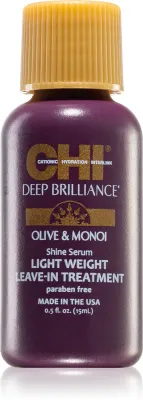 CHI Brilliance Shine Serum Lightweight Leave-in Ttreatment - легкая сыворотка для придания блеска и смягчения волос, 15 мл