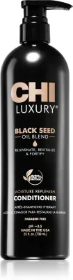CHI Luxury Black Seed Oil Moisture Replenish Conditioner - Увлажняющий кондиционер для легкого расчесывания волос, 739 мл