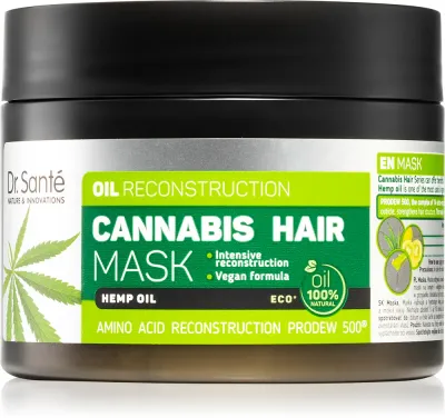 Dr. Sante Cannabis - Регенерирующая маска для поврежденных волос, 300 мл