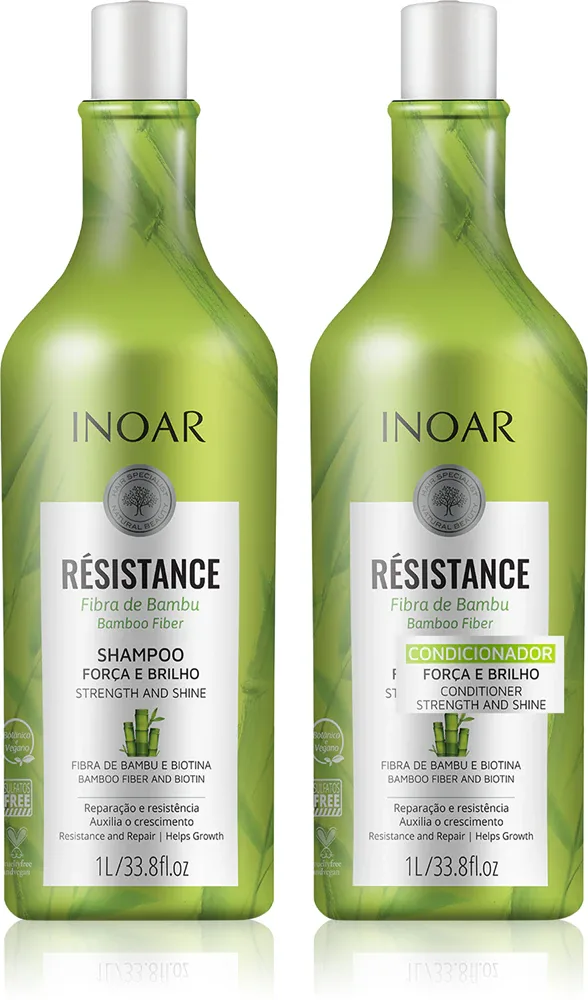INOAR Resistance Bambu - Набор для ослабленных и ломких волос, 2 мл