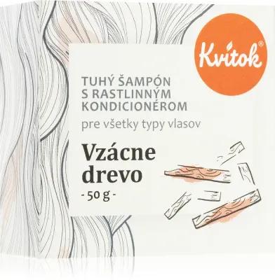 Kvitok Rare Wood - Шампунь в виде кубика для темных волос, 50 г