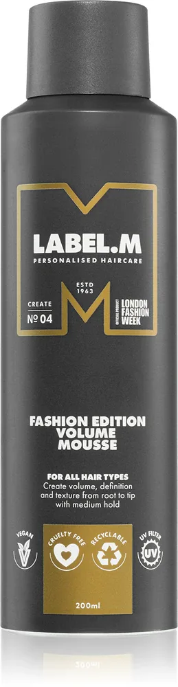 label.m Fashion Edition - Роскошная пена, придающая объем всем типам волос, 200 мл
