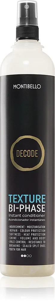 Montibello Decode Texture BI-PHASE - Несмываемый кондиционер для легкого расчесывания волос, 400 мл
