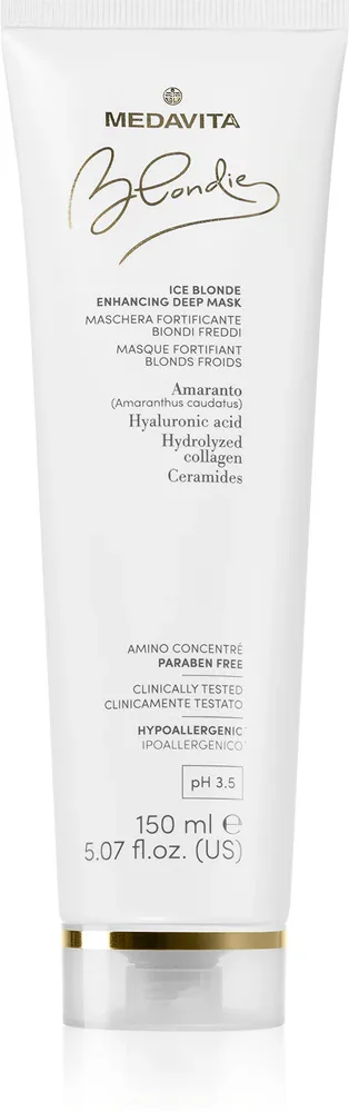 Medavita Blondie Ice Blonde Enhacing Deep Mask - Маска глубокого питания для холодных оттенков блондинок, 150 мл