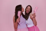 Стайлер для завивки волос Mermade Double Waver Pink с ионизацией, два ствола 25 мм, 1 шт — фото 4