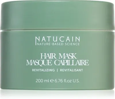 Natucain Revitalizing Hair Mask - Глубоко укрепляющая маска для волос для слабых волос с склонностью к выпадению, 200 мл