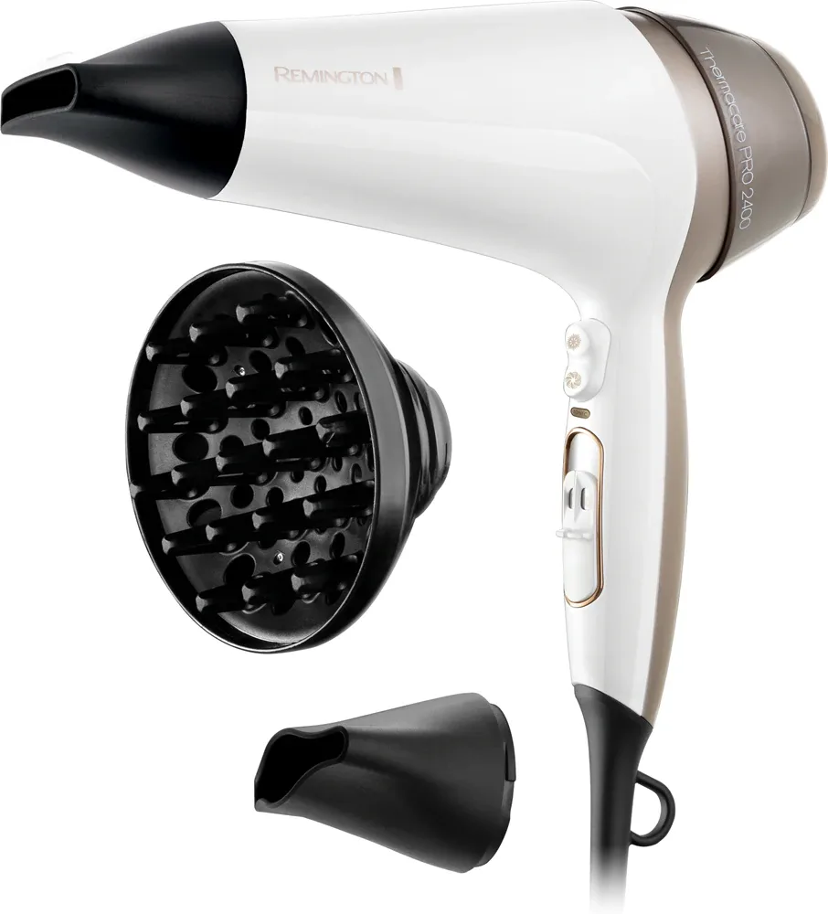 Фен для волос Remington Thermacare PRO D5720 с ионизацией, снижает термоповреждение волос, 1 шт