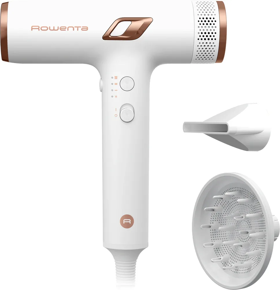 Фен для волос Rowenta NANO HY8140F0 с ионизацией, диффузором и дорожным чехлом, 1 шт