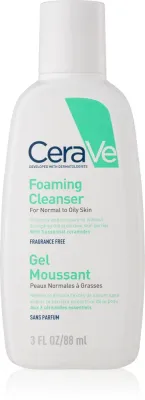 CeraVe Cleansers Foaming Cleanser - Пенящийся гель для душа для нормальной и жирной кожи, 88 мл