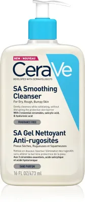 CeraVe Cleansers SA Smoothing Cleanser - Гель для очищения и смягчения кожи для нормальной и сухой, 473 мл