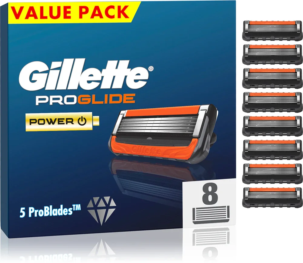 Кассеты сменные для бритвы Gillette ProGlide Power 5 лезвий, с увлажняющей полоской, 4 шт