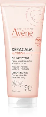 Avene XeraCalm Nutrition Cleansing Gel - Нежный гель для душа для сухой и чувствительной кожи, 100 мл