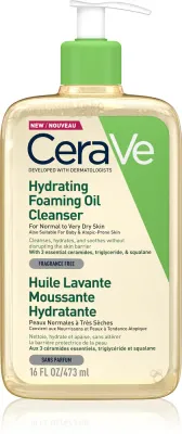 CeraVe Cleansers Hydrating Foaming Oil Cleanser - Очищающее масло с увлажняющим действием, 473 мл
