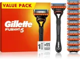 Бритва мужская Gillette Fusion5 5 лезвий, с точным триммером, 11 шт — фото 1