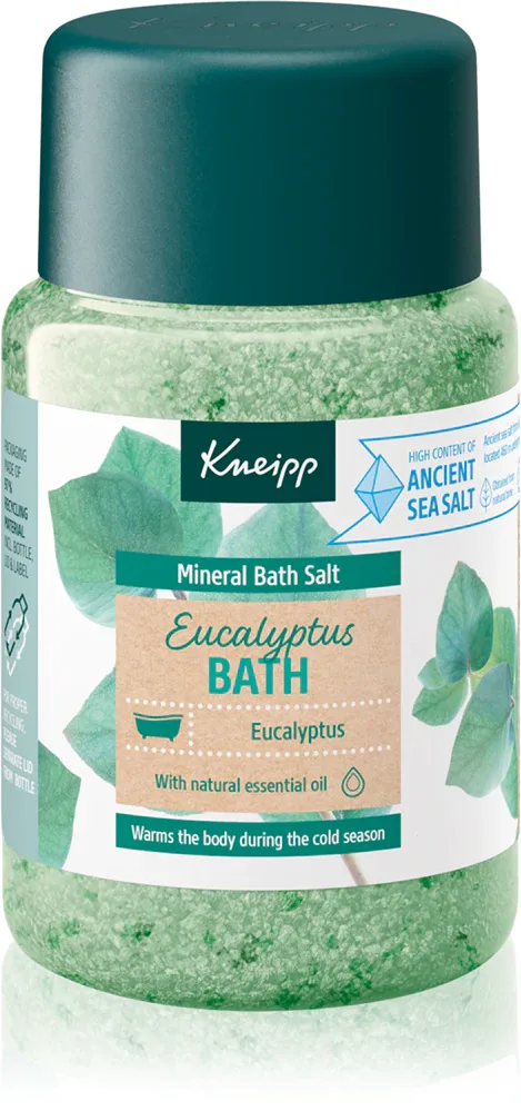 Соль для ванны Kneipp Eucalyptus Bath с маслом эвкалипта, согревающая, 500 г Eucalyptus