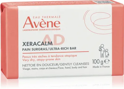 Avene XeraCalm A.D. Ultra-Rich Bar - Кусок для умывания ультра питательный для сухой и атопической кожи, 100 г