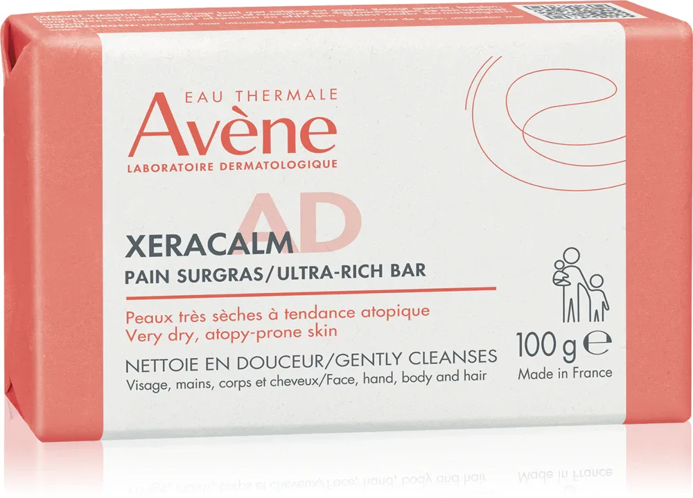 Avene XeraCalm A.D. Ultra-Rich Bar - Кусок для умывания ультра питательный для сухой и атопической кожи, 100 г
