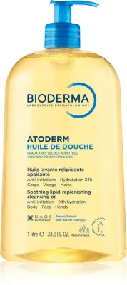 Bioderma Atoderm Shower Oil - Интенсивно питательное и успокаивающее масло для душа для сухой и раздраженной кожи