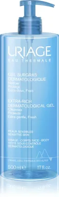 Uriage Hygiene Extra-Rich Dermatological Gel - Гель для очищения лица и тела, 500 мл