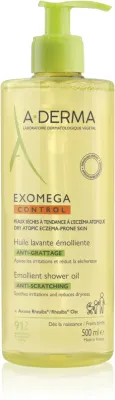Масло для душа A-Derma Exomega Control Emollient Shower Oil смягчающее, для сухой и атопичной кожи, 500 мл (ADE01996)
