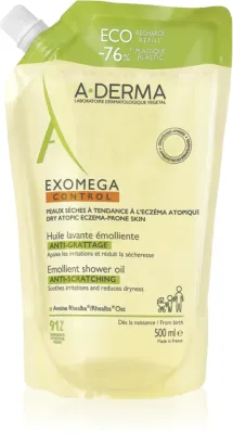 Масло для душа A-Derma Exomega Control Emollient Shower Oil смягчающее, для сухой и атопичной кожи, 500 мл (ADE02047)
