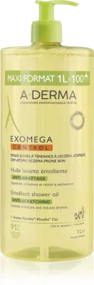 Масло для душа A-Derma Exomega Control Emollient Shower Oil смягчающее, для сухой и атопичной кожи, 1000 мл