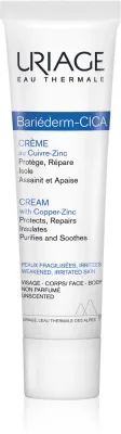 Uriage Bariederm Cica-Cream with Copper-Zinc - Крем для тела с медью и цинком с пантенолом, 40 мл