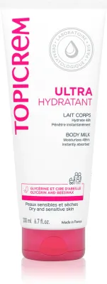 Topicrem UH BODY Ultra-Moisturizing Body Milk - Глубоко увлажняющее молочко для тела для сухой и чувствительной кожи, 200 мл