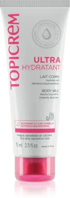 Topicrem UH BODY Ultra-Moisturizing Body Milk - Глубоко увлажняющее молочко для тела для сухой и чувствительной кожи, 75 мл
