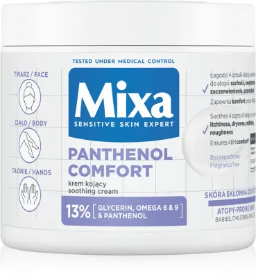 Mixa Panthenol Comfort - Регенерирующий крем для тела для сухой и атопической кожи