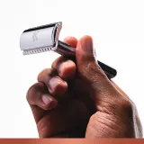 Бритва Т-образная Gillette King C. Double Edge с двойным лезвием, металлическая рукоять, 5 шт — фото 3