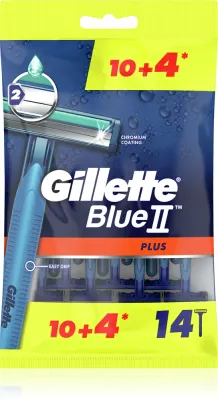 Gillette Blue II Plus - Одноразовые бритвы для мужчин, 14 шт