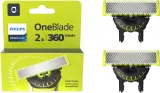 Сменные лезвия для бритвы Philips OneBlade 360 QP420/50, не раздражают кожу, 2 шт for OneBlade 360 — фото 1
