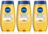 Набор NIVEA Natural Caring масла для душа увлажняющие, 3 шт. по 200 мл 3 x 200 мл — фото 1
