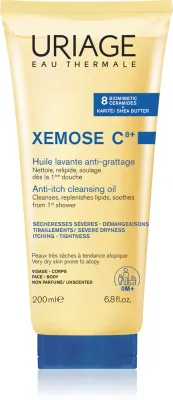 Uriage Xemose C8+ Anti-Itch Cleansing Oil - Успокаивающее масло для очищения сухой и атопической кожи, 200 мл