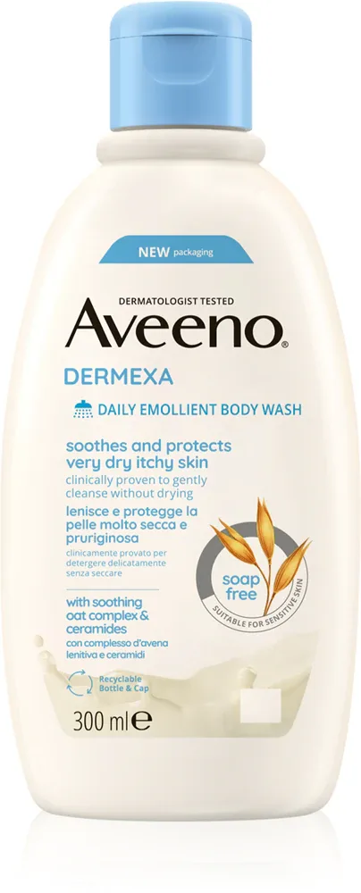 Aveeno Dermexa Daily Emollient Body Wash - успокаивающий детский гель для душа, 300 мл