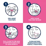 Восковые полоски для депиляции лица Veet Professional, с миндальным маслом и витамином E, 40 шт, 20 шт / 40 шт — фото 3