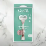 Gillette Venus Deluxe Smooth Sensitive - Бритва + сменные лезвия RoseGold, 3 шт — фото 2
