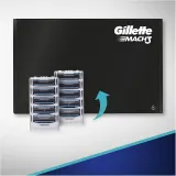 Бритва мужская Gillette Mach3 3 лезвия, со сменными кассетами, 12 шт — фото 4