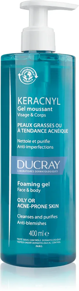 Ducray Keracnyl Foaming gel - Пенящийся гель для умывания жирной кожи с проблемами акне