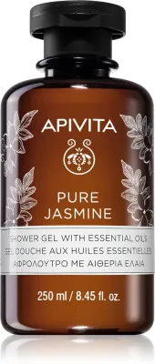Apivita Pure Jasmine Shower Gel - Увлажняющий гель для душа с эфирными маслами, 250 мл