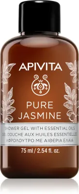 Apivita Pure Jasmine Shower Gel - Увлажняющий гель для душа с эфирными маслами, 75 мл